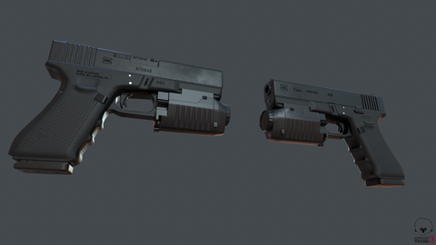 G17 w/ Lasers Attached, Side Views